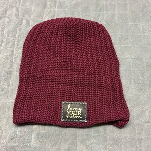 Love Your Melon Knit Hat, Cap, Maroon, One Size Fits Most
